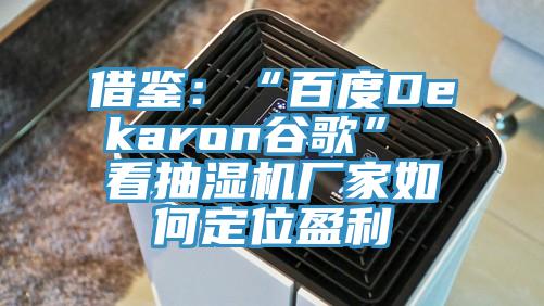 借鑒：“百度Dekaron谷歌” 看抽濕機(jī)廠家如何定位盈利