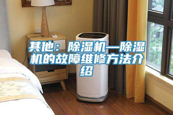 其他：除濕機—除濕機的故障維修方法介紹