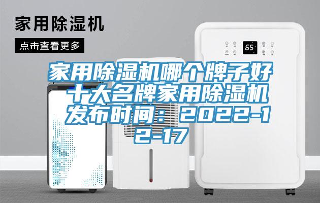 家用除濕機哪個牌子好 十大名牌家用除濕機 發(fā)布時間：2022-12-17