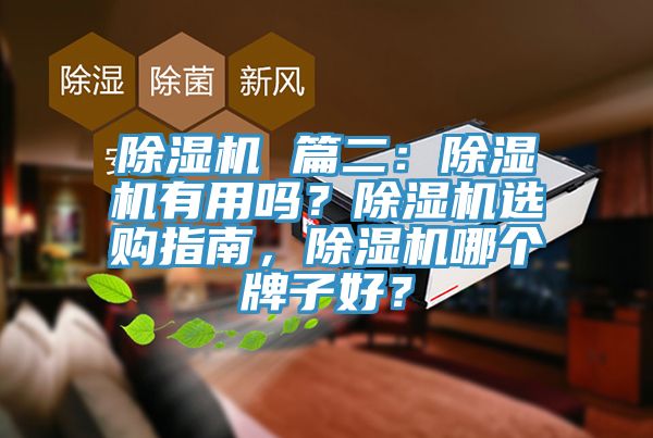 除濕機 篇二：除濕機有用嗎？除濕機選購指南，除濕機哪個牌子好？